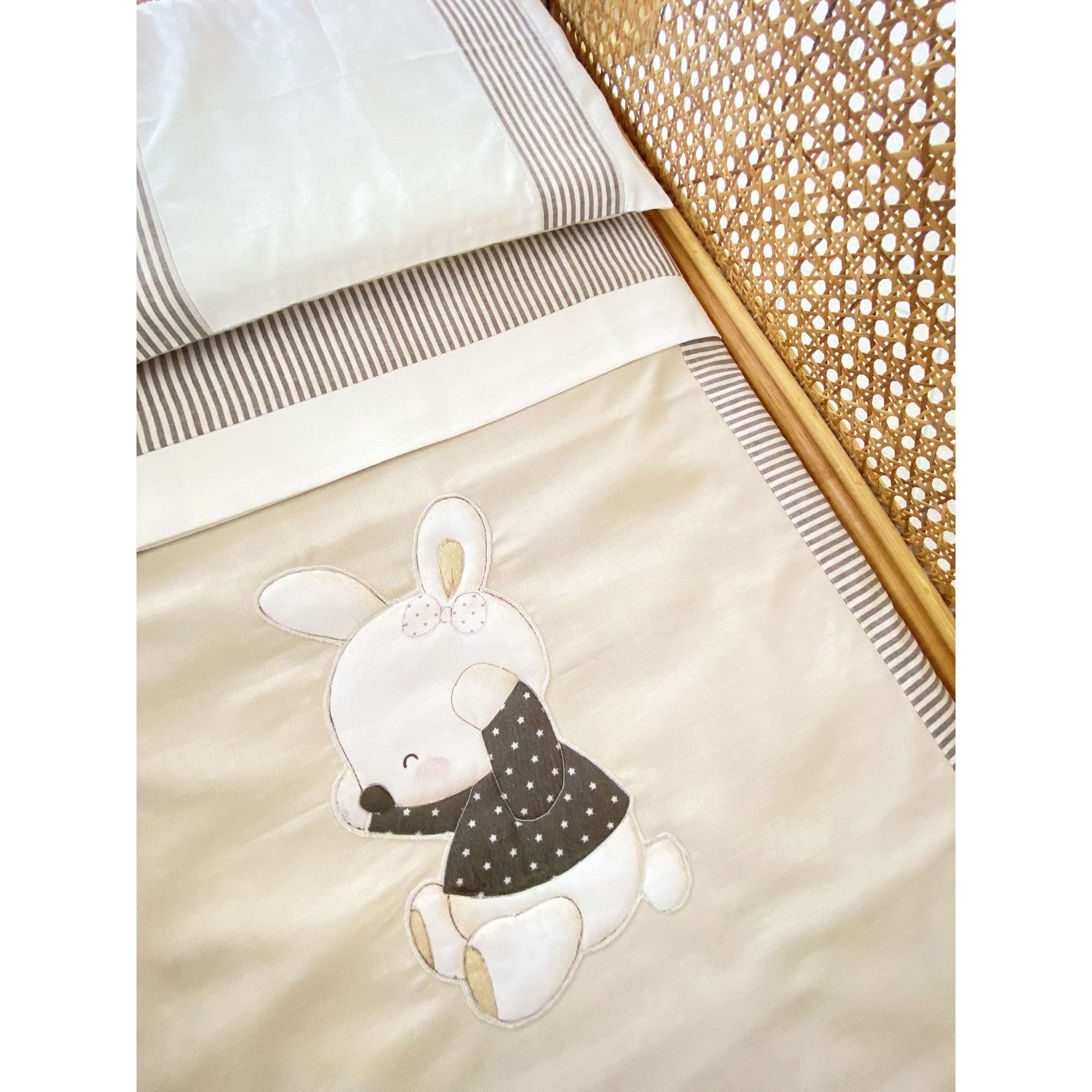 Copripiumino per navicella Dream Rabbit beige