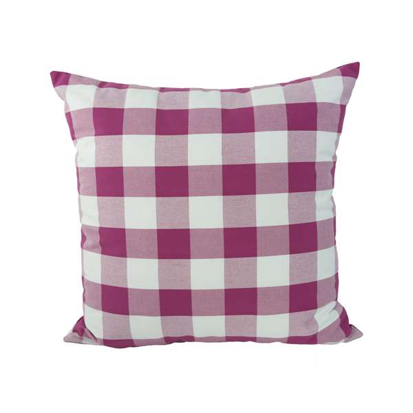 Federa cuscino tartan rosa
